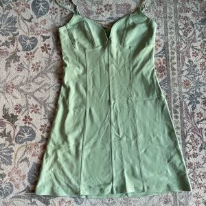 Urban Outfitters Mint Green Scallop Cup Mini Dress, Size S